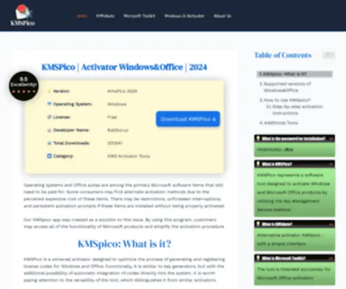 KMspico.ws(KMSPico 2024 Download) Screenshot