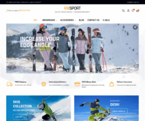 KMsport.pl(Professional ski and snowboard shop) Screenshot
