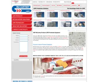 KMTLdpe.com(KMT McCartney Products LDPE Poly Ethylene Equipment Systems) Screenshot