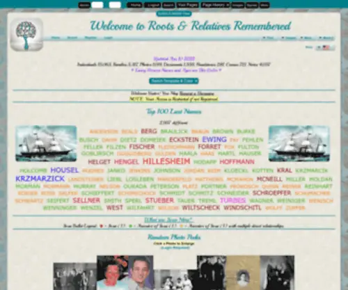 KMtrees.com(Roots and Relatives Remembered) Screenshot