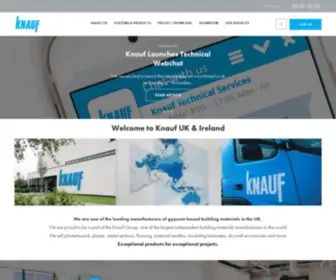 Knauf.co.uk(Suppliers of gypsum) Screenshot