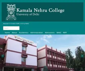 KNC.edu.in(Kamala Nehru College) Screenshot