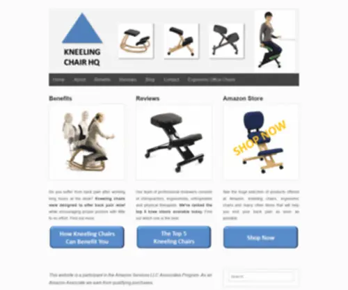 Kneelingchairhq.com(We are an online resource featuring professional reviews on the popular new office trend) Screenshot