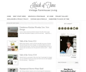 Knickoftime.net(Vintage Farmhouse Living Farmhouse Decor Blog) Screenshot