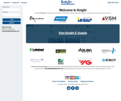 Knightindustrial.com(Knight Industrial Supply) Screenshot
