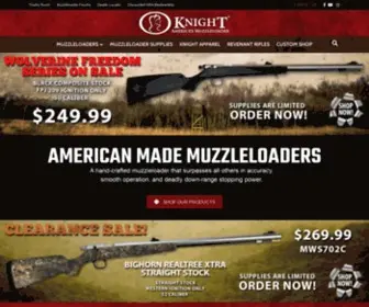 Knightrifles.com(Hand-crafted and American made muzzleloaders) Screenshot