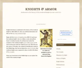 Knightsandarmor.com(Knights and Armor) Screenshot