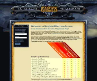 Knightsofthecrusade.com(Castles & Crusades Society) Screenshot