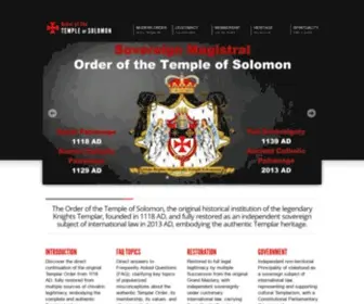 Knightstemplarorder.org(Order of the Temple of Solomon) Screenshot