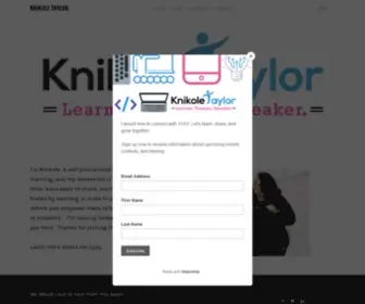 Knikoletaylor.com(Knikole Taylor) Screenshot