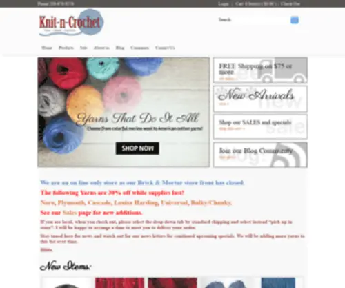 Knit-N-Crochet.com(Finest yarn) Screenshot