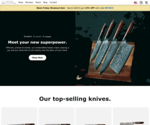 Knivesetcetera.com(Affordable Kitchen Knives) Screenshot