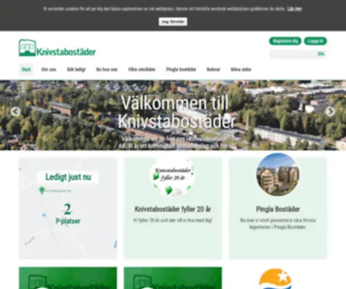 Knivstabostader.se(Välkommen) Screenshot