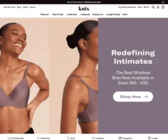 Knix.ca(Buy The Most Comfortable Wireless Bras & Seamless Underwear Online) Screenshot
