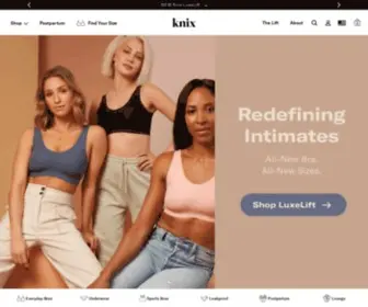 Knixwear.com(Buy Comfortable Wireless Bras & Seamless Underwear Online) Screenshot