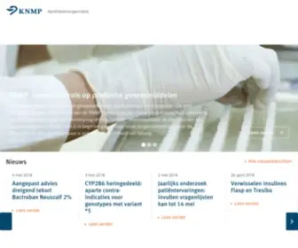 KNMP.nl(De Koninklijke Nederlandse Maatschappij ter bevordering der Pharmacie) Screenshot
