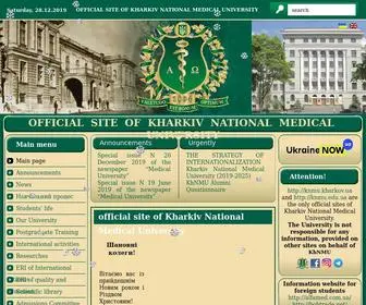 Knmu.kharkov.ua(Official site of Kharkiv National Medical University) Screenshot