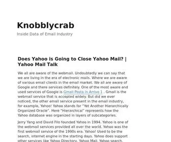 Knobblycrab.co.uk(Inside Data of Email Industry) Screenshot