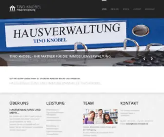 Knobel-Immobilien.de(Tino Knobel Immobilien und Hausverwaltung) Screenshot