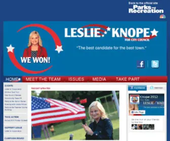 Knope2012.com(KnopeLeslie Knope for Pawnee City Council) Screenshot