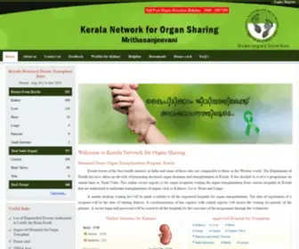 Knos.org.in(Kerala Organ Sharing Registry) Screenshot