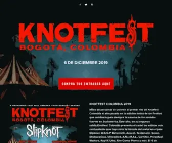 Knotfestcolombia.com(KNOTFEST COLOMBIA) Screenshot