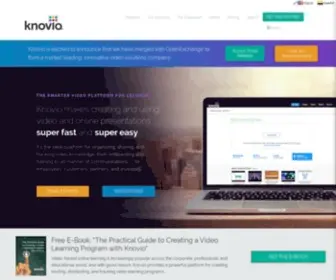 Knovio.com(The Smarter Online Video Platform) Screenshot