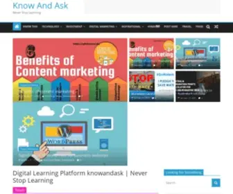 Knowandask.com(Digital Learning Platform knowandask) Screenshot