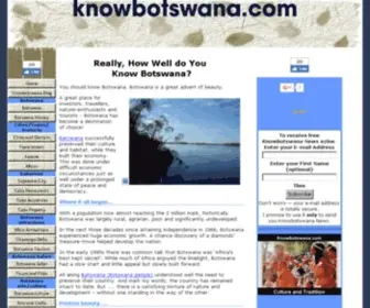 Knowbotswana.com(Botswana History) Screenshot