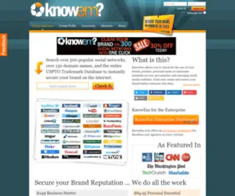 Knowem.com(KnowEm Username Search) Screenshot