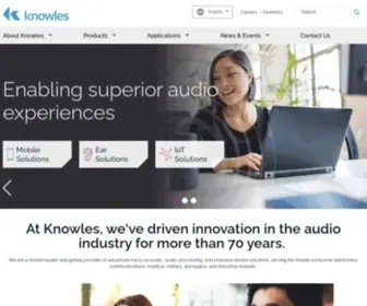 Knowles.com(Knowles) Screenshot