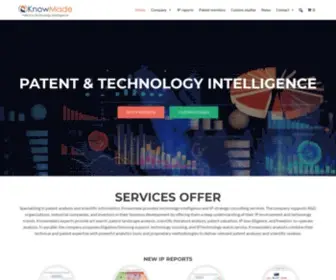 Knowmade.com(Patent and technology intelligence) Screenshot