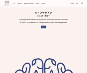 Knowmadinstitut.org(European Institute for Multidisciplinary Studies on Human Rights and Science A Think & Do Tank) Screenshot