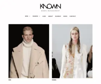 Knownmodelmanagement.com(KNOWN Model Management) Screenshot