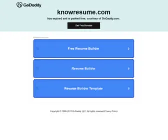 Knowresume.com(Knowresume) Screenshot