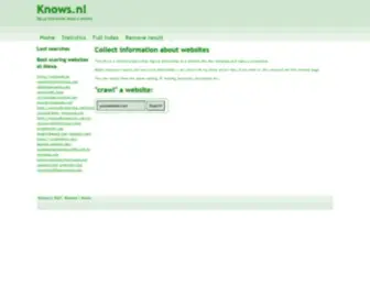 Knows.nl(Know whats behind the website) Screenshot