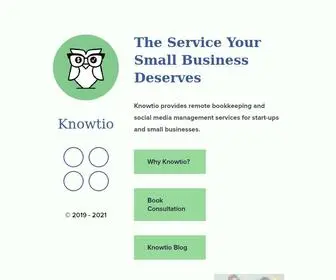 Knowtio.com(Knowtio provides remote bookkeeping and social media management services for start) Screenshot