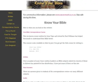 Knowyourbible.co.za(Know Your Bible) Screenshot