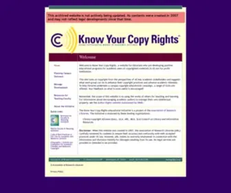 Knowyourcopyrights.org(Know Your Copy Rights) Screenshot