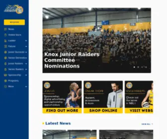 Knoxbasketball.com.au(Home Of The Raiders) Screenshot