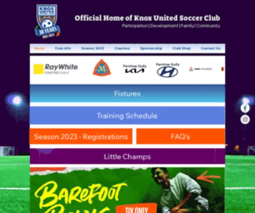 Knoxunited.com(Knox United Soccer Club) Screenshot