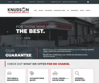 Knudsontransmission.com(Knudson Transmission Service) Screenshot