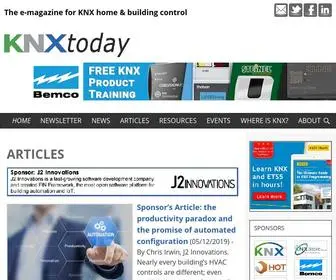 KNxtoday.com(The online trade magazine for KNX home and building control) Screenshot
