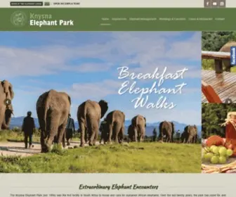 KNYsnaelephantpark.co.za(Knysna Elephant Park) Screenshot