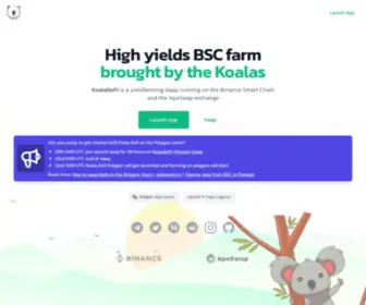 Koaladefi.finance(Koala Defi Landing Page) Screenshot