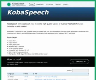 Kobaspeech.com Screenshot