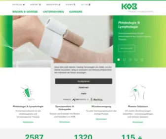 Kob.de(Pioneer in medical textiles) Screenshot