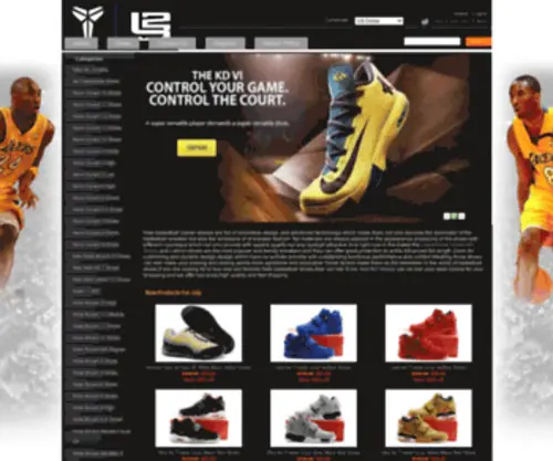 Kobeandkdshoes.com(Our website) Screenshot