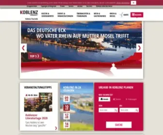 Koblenz-Touristik.de(Willkommen in Koblenz an Rhein und Mosel ) Screenshot