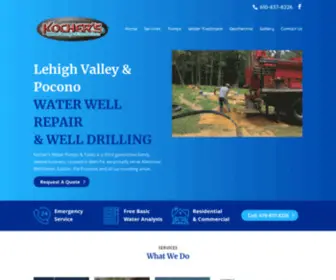 Kochergeowelldrilling.com(Kocher's Water Pumps & Tanks Inc) Screenshot